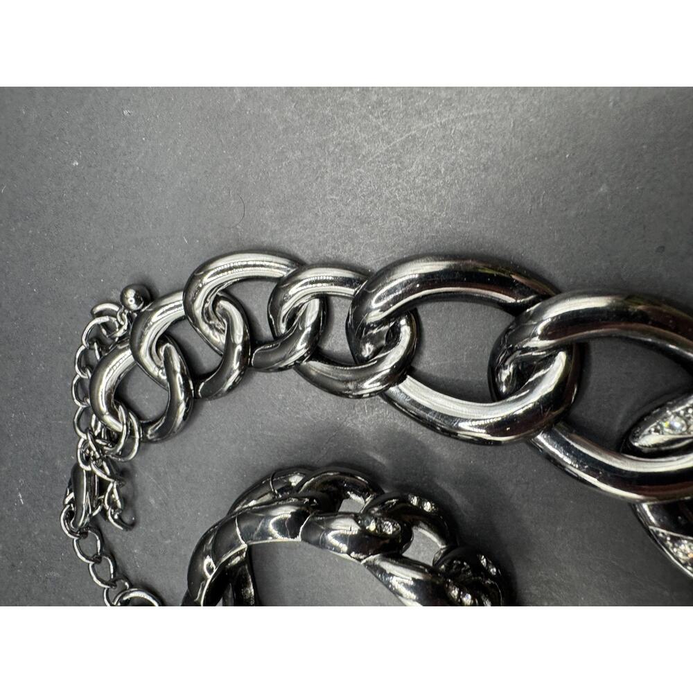 Premier Designs Jewelry Roxy Necklace in Hematite & Bracelet Jewelry Set - Picture 5 of 11
